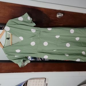 Polka Dots below the knee dress